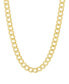 Фото #1 товара Concave Curb Link 20" Chain Necklace in 14k Gold-Plated Sterling Silver
