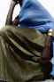 Фото #3 товара Плиссированная юбка из сатина ZARA