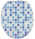 WC-Sitz mit Absenkautomatik Mosaik Blau