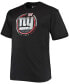 Фото #4 товара Men's Big and Tall Black New York Giants Color Pop T-shirt