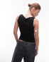 Topshop slash neck tank in black M - фото #11