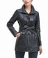 ფოტო #1 პროდუქტის Petite Erika Leather Coat