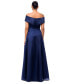 ფოტო #2 პროდუქტის Petite Off-The-Shoulder Organza Gown