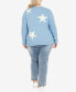 Фото #8 товара Plus Size Miley Star Round Neck Sweater