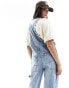 Фото #6 товара Pimkie denim wide leg dungarees in blue wash