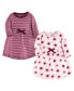 ფოტო #1 პროდუქტის Toddler Girls Organic Cotton Long-Sleeve Dresses 2pk, Blush Blossom