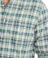 Фото #3 товара Men's Plaid Long-Sleeve Button-Up Shirt
