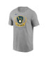 ფოტო #3 პროდუქტის Men's Heathered Gray Milwaukee Brewers True Brew Local Team T-shirt