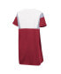 ფოტო #3 პროდუქტის Women's Crimson and White Alabama Crimson Tide 3rd Down Short Sleeve T-shirt Dress