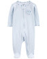 Baby Floral 2-Way Zip Thermal Sleep & Play Pajamas 3M