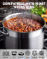 Фото #6 товара Stockpots Stainless Steel, 16 Quart Professional Grade Stock Pot with Lid, Silver