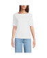 ფოტო #3 პროდუქტის Women's Petite Supima Cotton T-shirt