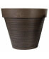 Фото #1 товара Gardener Select 13.78" Carved Planter with Lines Wide Rim Chocolate