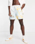 Adidas Originals SPRT US all over print shorts in white and blue weiß, XS - фото #3