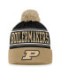 Фото #1 товара Men's Black Purdue Boilermakers Draft Cuffed Knit Hat with Pom