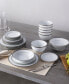 Charlotta Platinum 30-Piece Dinnerware Set, Service For 6
