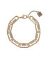 Gold Tone Chain Bracelet with Crystal Stone Accents