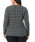 ფოტო #2 პროდუქტის Plus Size Fleecewear Long-Sleeve Crewneck Top