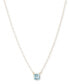 Gold-Tone Cushion-Cut Pink Stone Pendant Necklace, 16" + 3" extender