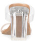 Фото #4 товара Zandria Two-Piece Clear Vinyl Dress Sandals, Created for Macy's