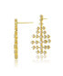 ფოტო #3 პროდუქტის 14K Gold Plated Cubic Zirconia Drop Earrings