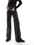 Фото #1 товара & Other Stories high waist wide leg jeans in salt and pepper black