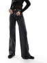 & Other Stories high waist wide leg jeans in salt and pepper black W31 - фото #1