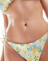 & Other Stories tie waist mini bikini bottoms in floral print