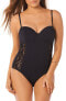 Фото #1 товара Miraclesuit Women's 189245 Moulin Rouge One-Piece Swimsuit Black Size 14
