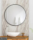 Фото #5 товара Ultra Brushed Stainless Steel Round Wall Mirror, 30" x 30"