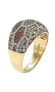 Suzy Levian Sterling Silver Cubic Zirconia Pave Multi-Color Geometric Ring