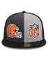 Men's Gray, Black Cleveland Browns 2023 Sideline 59FIFTY Fitted Hat