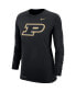 Фото #3 товара Women's Black Purdue Boilermakers Logo Performance Long Sleeve T-shirt