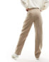 Vero Moda contrast stitch chino trousers in beige