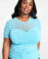 Trendy Plus Size Ruched Knit Top