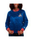 ფოტო #1 პროდუქტის Women's Navy New England Patriots Full Count Satin Full-Snap Varsity Jacket