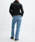 Фото #2 товара Women's Oversized Leather-Effect Jacket