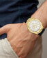 Фото #4 товара Часы и аксессуары Versace Мужские многофункциональные кварцевые наручные часы Echo Park с чёрным кожаным ремешком 42 мм.