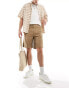 Jack & Jones baggy fit chino short in tan