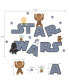 Star Wars Logo Wall Decals w/ Yoda/R2D2/Darth Vader and more - Blue