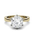 ფოტო #2 პროდუქტის Moissanite Solitaire Engagement Ring 3-1/10 ct. t.w. Diamond Equivalent in 14k White or Yellow Gold