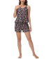 Women's Printed Tank Top with Shorts Pajama Set, 2-Piece