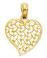 Фото #1 товара Браслет Macy's 14k Gold Basket Weave Heart