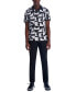 Фото #4 товара Men's Slim Fit Short-Sleeve Printed Pique Polo Shirt, Created for Macy's