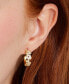 Фото #3 товара Gold-Tone Love You, Mom Crystal Small Huggie Hoop Earrings, 0.5"