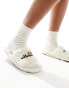 Ellesse Filippo faux fur slider slippers in off white Белый, EU 35.5 - фото #4