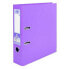 LIDERPAPEL Lever arch file A4 documents PVC lined with rado spine 75 mm lilac metal compressor