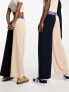 Фото #7 товара Reclaimed Vintage unisex wide leg colour block trousers