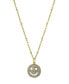 Фото #1 товара Macy's women's Clear Crystal Smiley Face Pendant Necklace