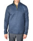 ფოტო #1 პროდუქტის Men's Heather Quilted Quarter Zip Sweater